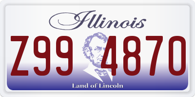 IL license plate Z994870