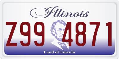IL license plate Z994871