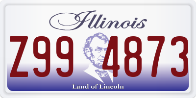 IL license plate Z994873