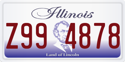 IL license plate Z994878