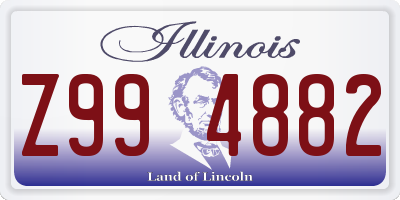 IL license plate Z994882