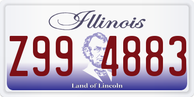 IL license plate Z994883