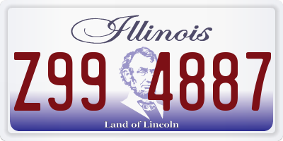 IL license plate Z994887