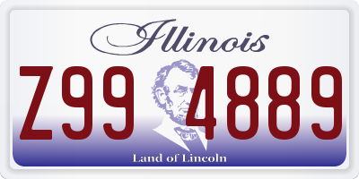 IL license plate Z994889