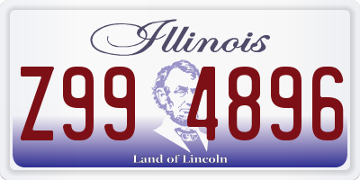 IL license plate Z994896