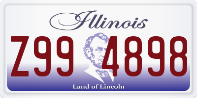 IL license plate Z994898