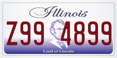 IL license plate Z994899