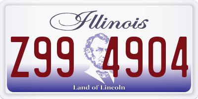 IL license plate Z994904