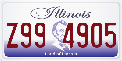 IL license plate Z994905