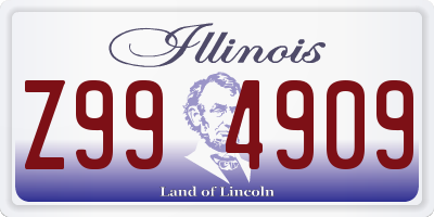 IL license plate Z994909