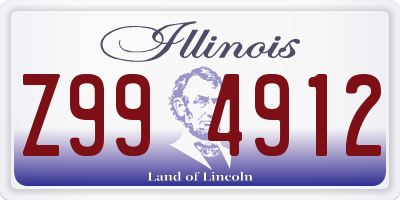 IL license plate Z994912