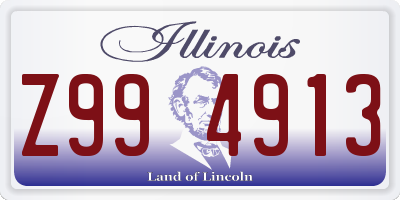 IL license plate Z994913