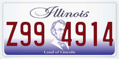 IL license plate Z994914