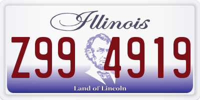 IL license plate Z994919