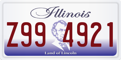 IL license plate Z994921