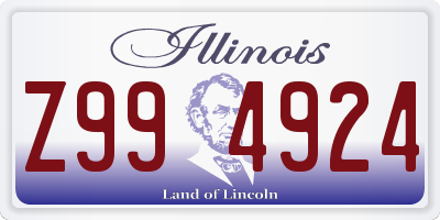 IL license plate Z994924