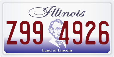 IL license plate Z994926