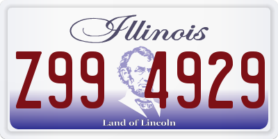 IL license plate Z994929