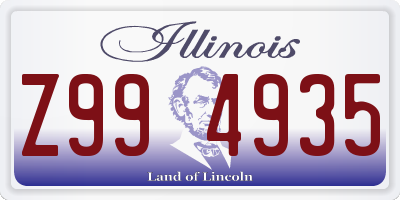 IL license plate Z994935