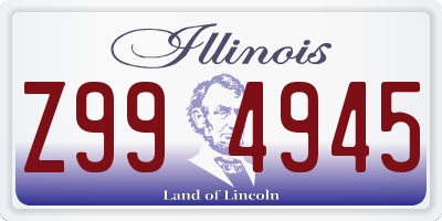 IL license plate Z994945