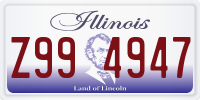 IL license plate Z994947