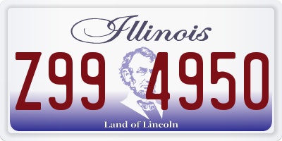 IL license plate Z994950