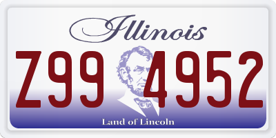 IL license plate Z994952