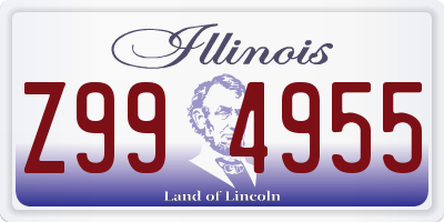 IL license plate Z994955