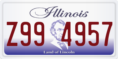 IL license plate Z994957