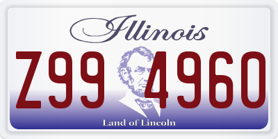 IL license plate Z994960