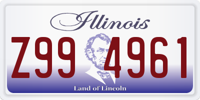 IL license plate Z994961