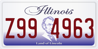 IL license plate Z994963