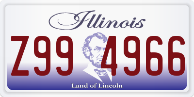 IL license plate Z994966