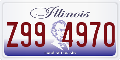 IL license plate Z994970
