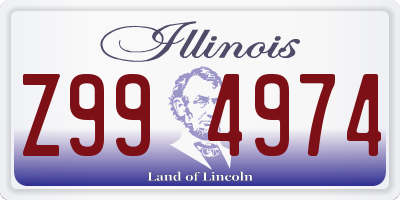 IL license plate Z994974