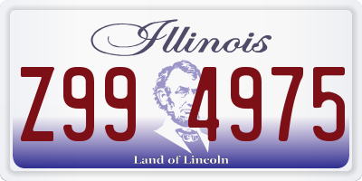 IL license plate Z994975