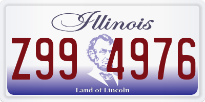 IL license plate Z994976
