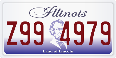 IL license plate Z994979