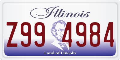 IL license plate Z994984
