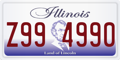 IL license plate Z994990
