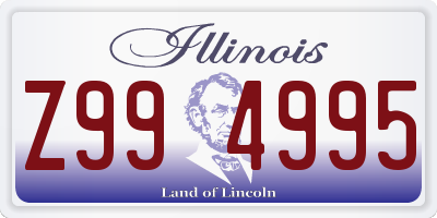 IL license plate Z994995