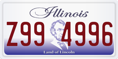 IL license plate Z994996