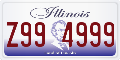IL license plate Z994999
