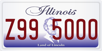 IL license plate Z995000