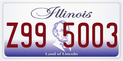 IL license plate Z995003