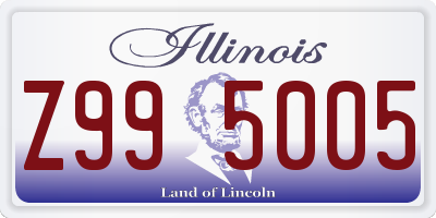 IL license plate Z995005