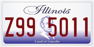 IL license plate Z995011