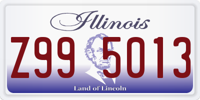 IL license plate Z995013