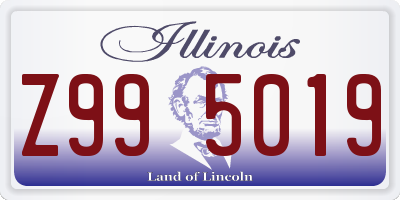 IL license plate Z995019