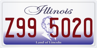 IL license plate Z995020